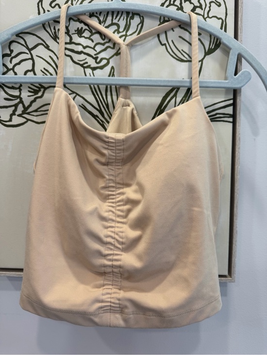 all in motion Tops - all in motion Beige Ruched Workout Top Women’s Small ~ GOOD CONDITION
